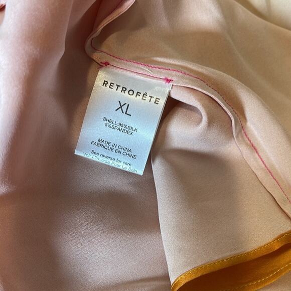 Retrofete Aiyanna Silk Floral Strapless Ombre Anthurium Maxi Dress Size XL - Picture 9 of 9